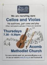 Cello and Viola players wanted!