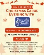 Christmas Carol evening Thursday 18 Dec 2025